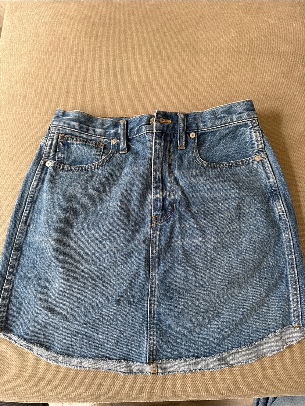 Madewell Medium Blue Denim Mini Skirt